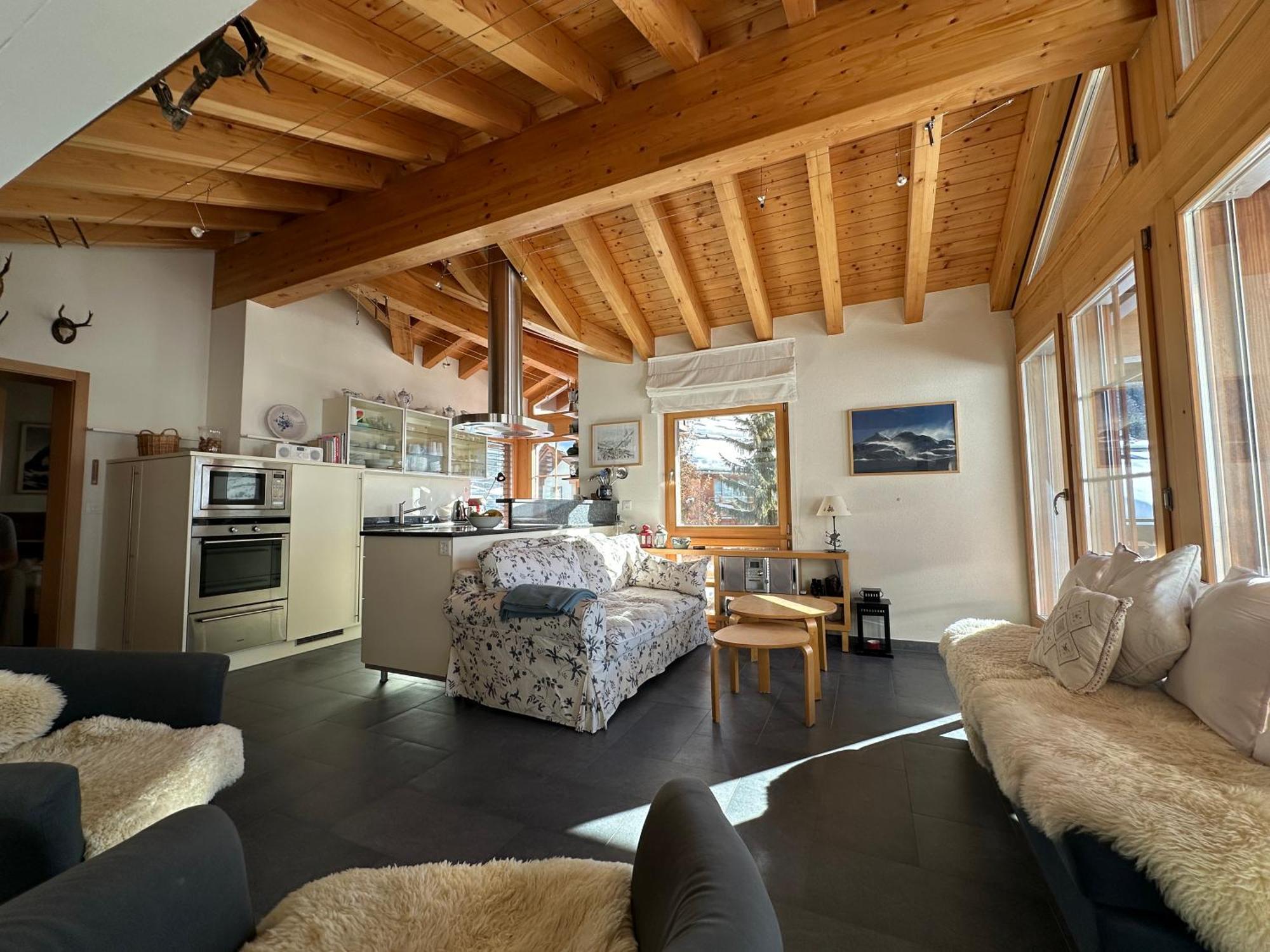 Modern Self-Catering Apartment With Matterhorn Views Zermatt Dış mekan fotoğraf
